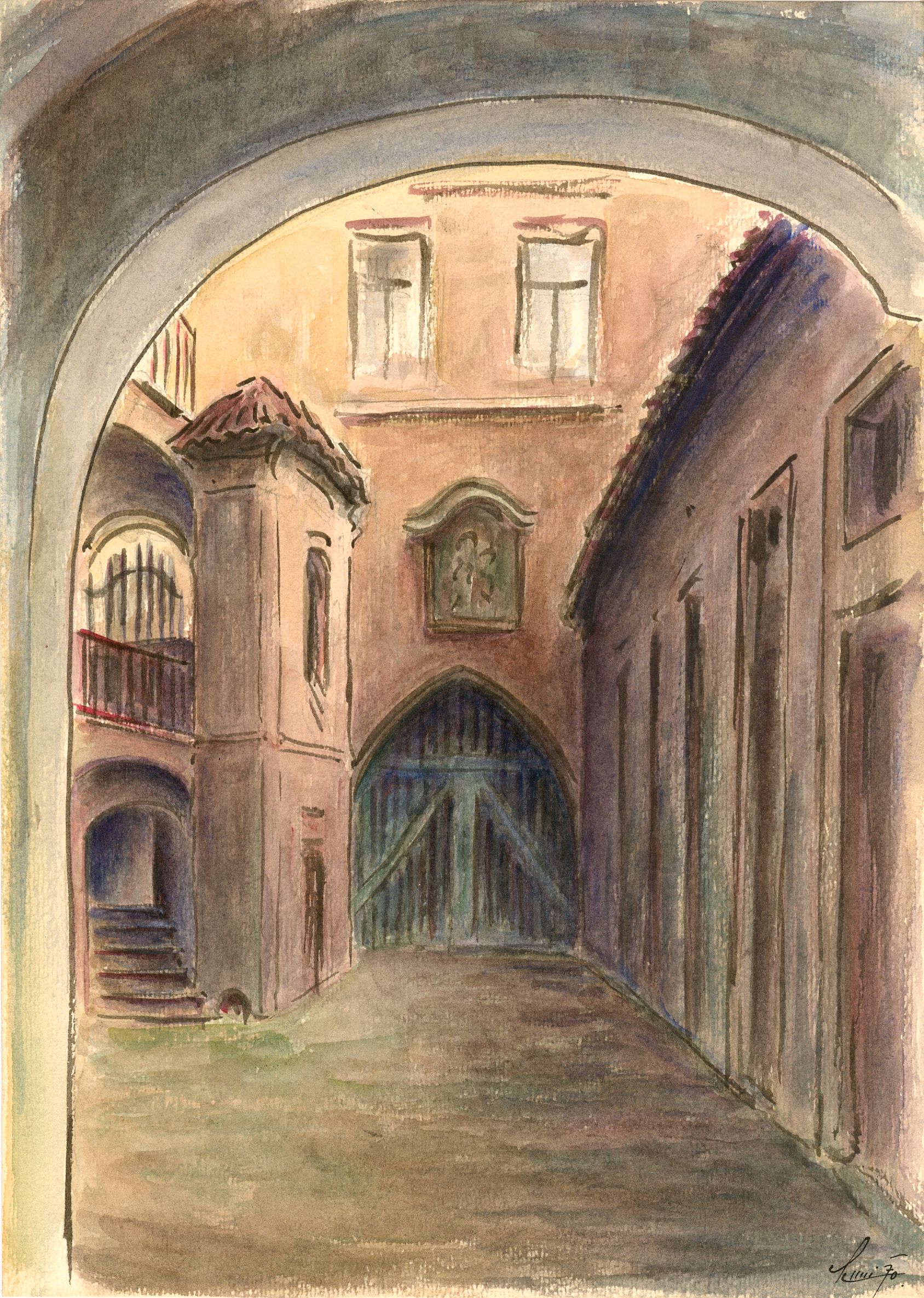 1970_Praha_0062_Nádvoří_v_Celetné_ulici
