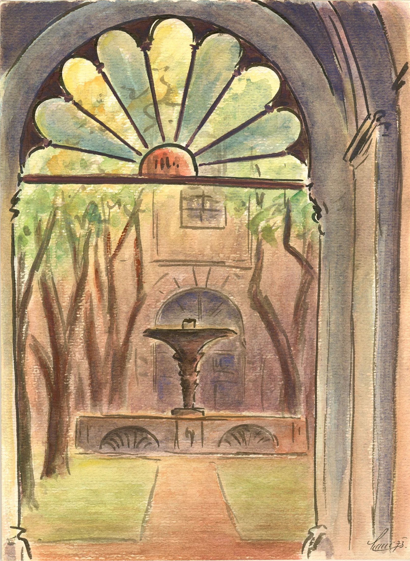 1973_Praha_0127_Nádvoří_v_Invalidovně-Karlín